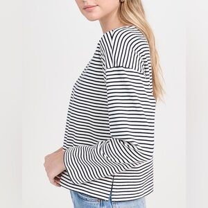 Rails Black and White Striped Long Sleeve Tee
